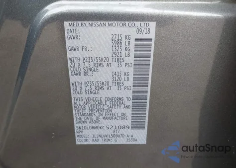 2019 Infiniti Qx60 Luxe from USA, damaged, VIN 5N1DL0MM0KC521089